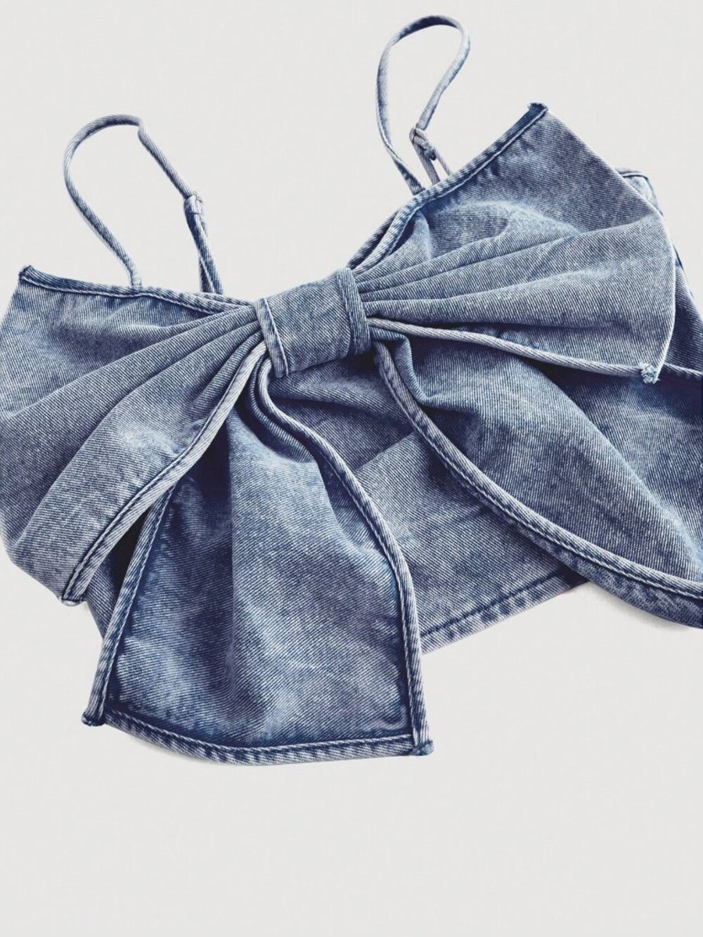 Light Wash Casual Women's Denim Top - Picture 4 of 4